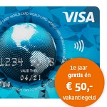 Ontvang €25 vakantietegoed bij gratis VISA Card