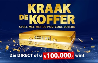 Gratis meespelen Postcode Loterij + kraak de koffer